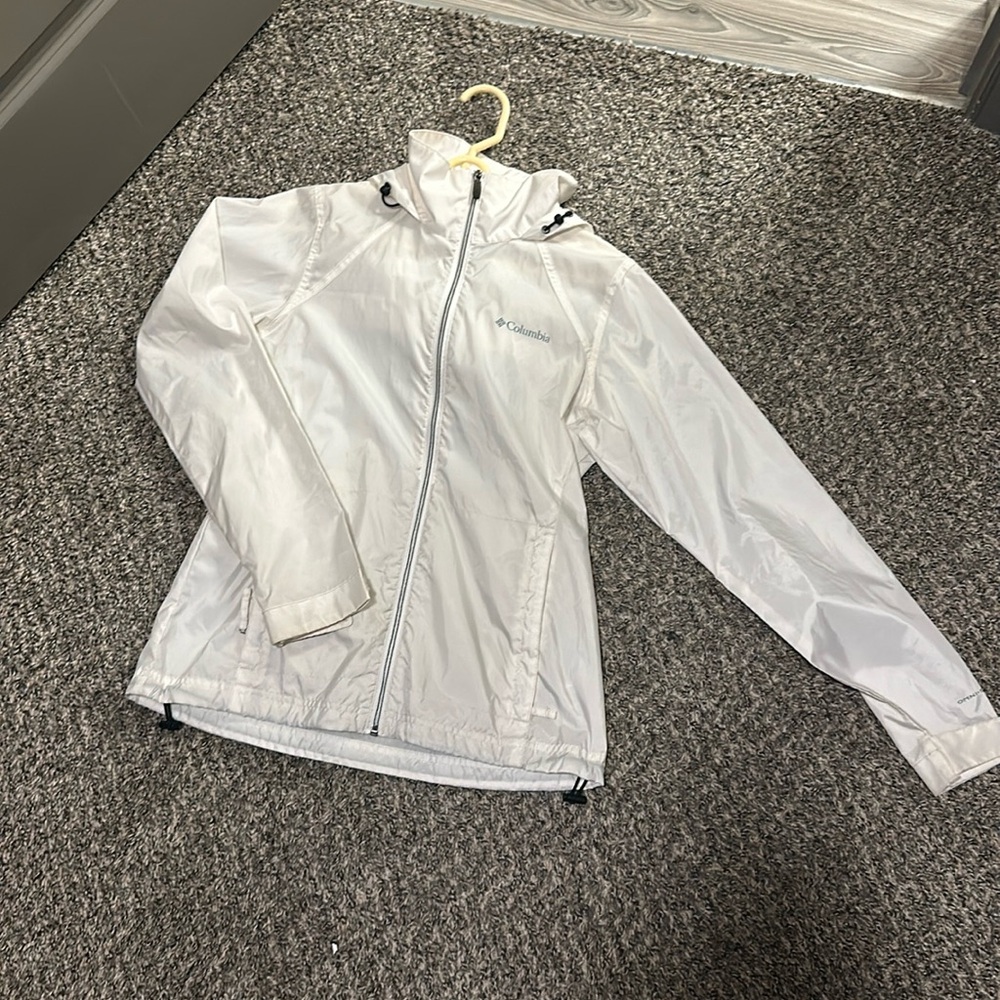 White Columbia rain jacket